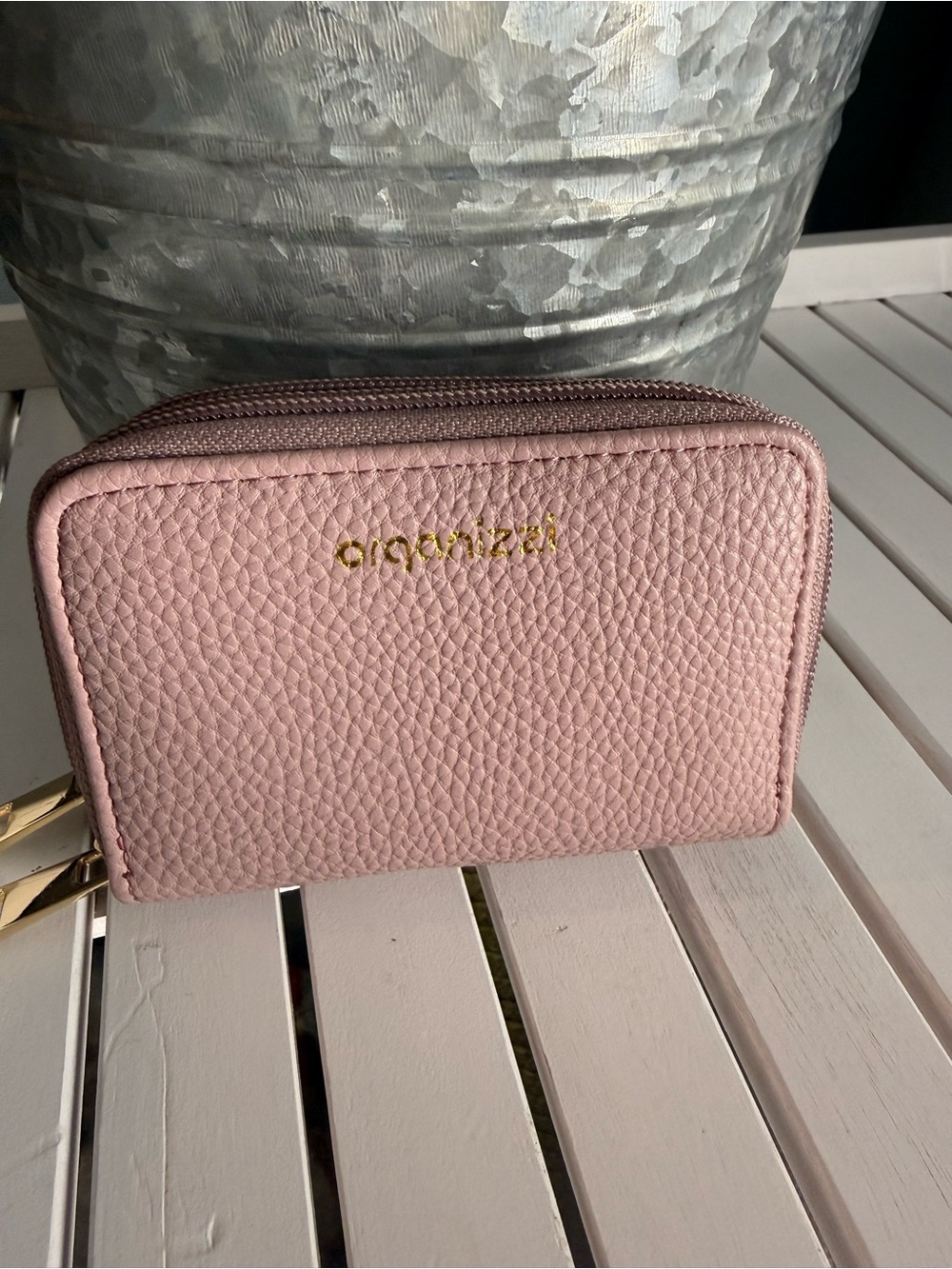 Organizzi RFID-BlockingAccordion Wallet. Dusty Mauve EUC